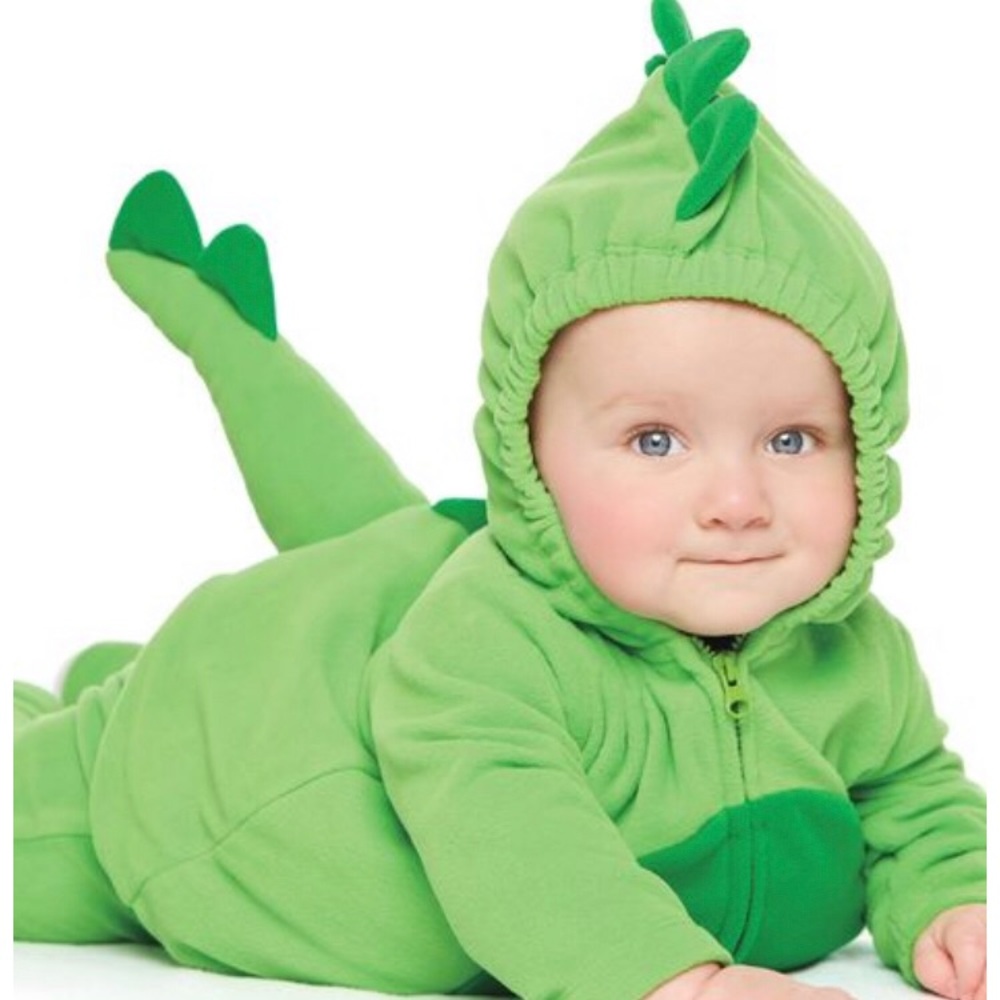 Green dinosaur costume